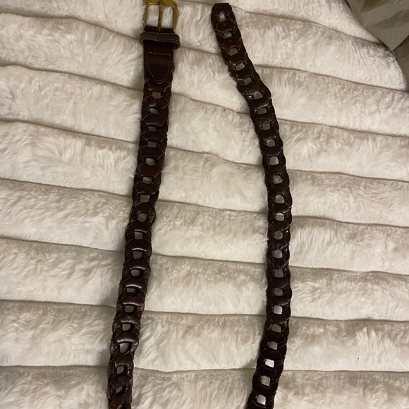 VINTAGE from 70s, HAND-CRAFTED BRAIDED ,Brown Leather BELT Women’s Size M, INDIA - Picture 2 of 7